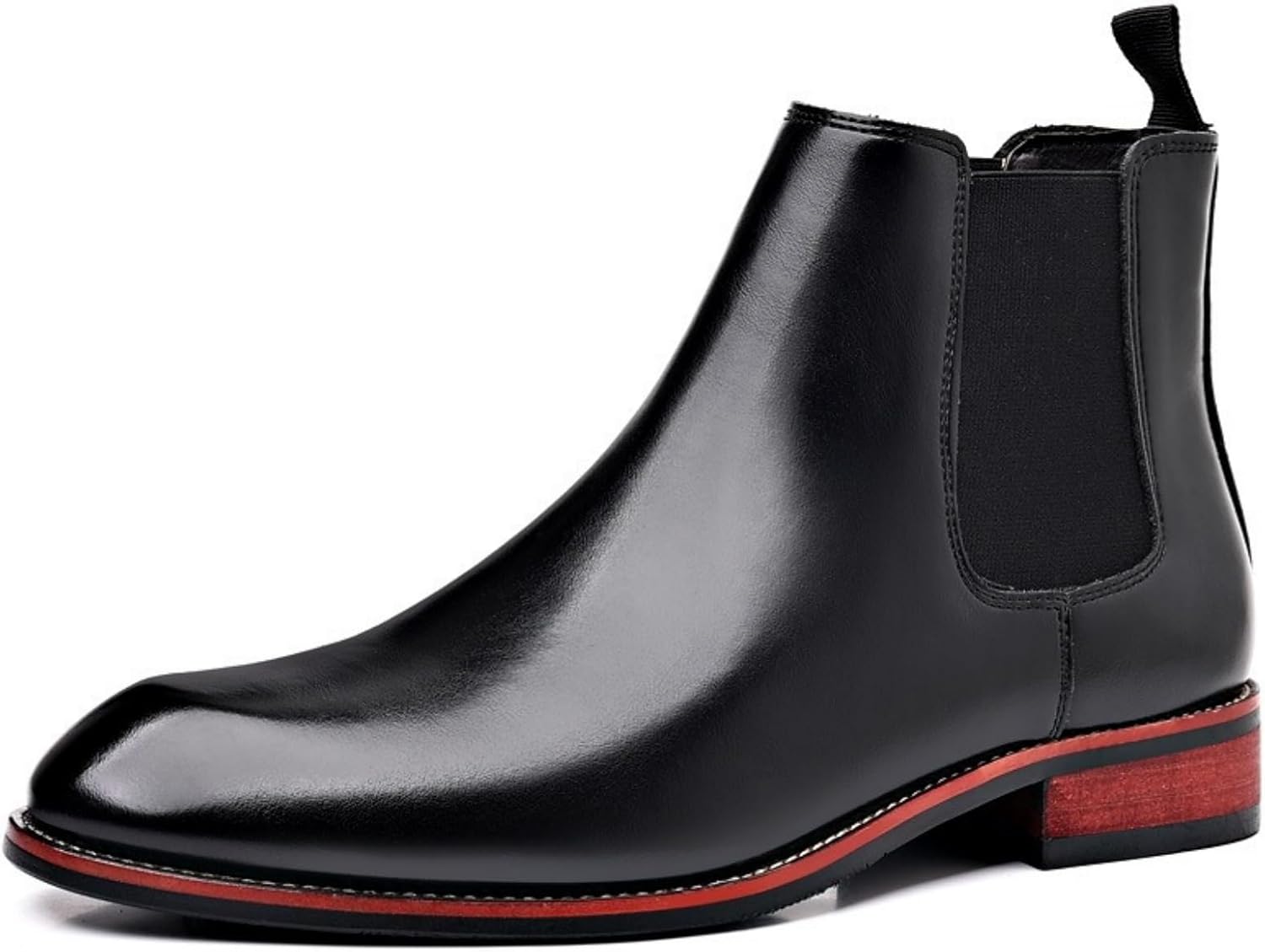 

Мужские стильные ботинки Chelsea Amtopiyo с заостренным носком, на щиколотку, без шнурков, черный