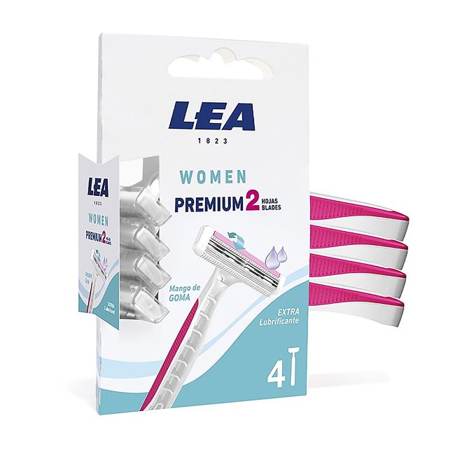 

Женские одноразовые бритвы премиум-класса с 2 лезвиями для женщин (4 шт.) Lea
