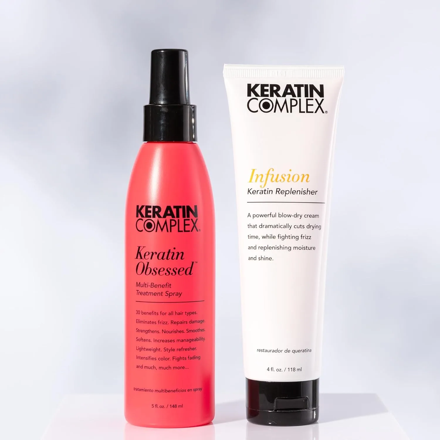 Набор для укладки феном Keratin Complex - Keratin Obsessed, 140 мл + Infusion Keratin Replenisher, 120 мл — фото 3