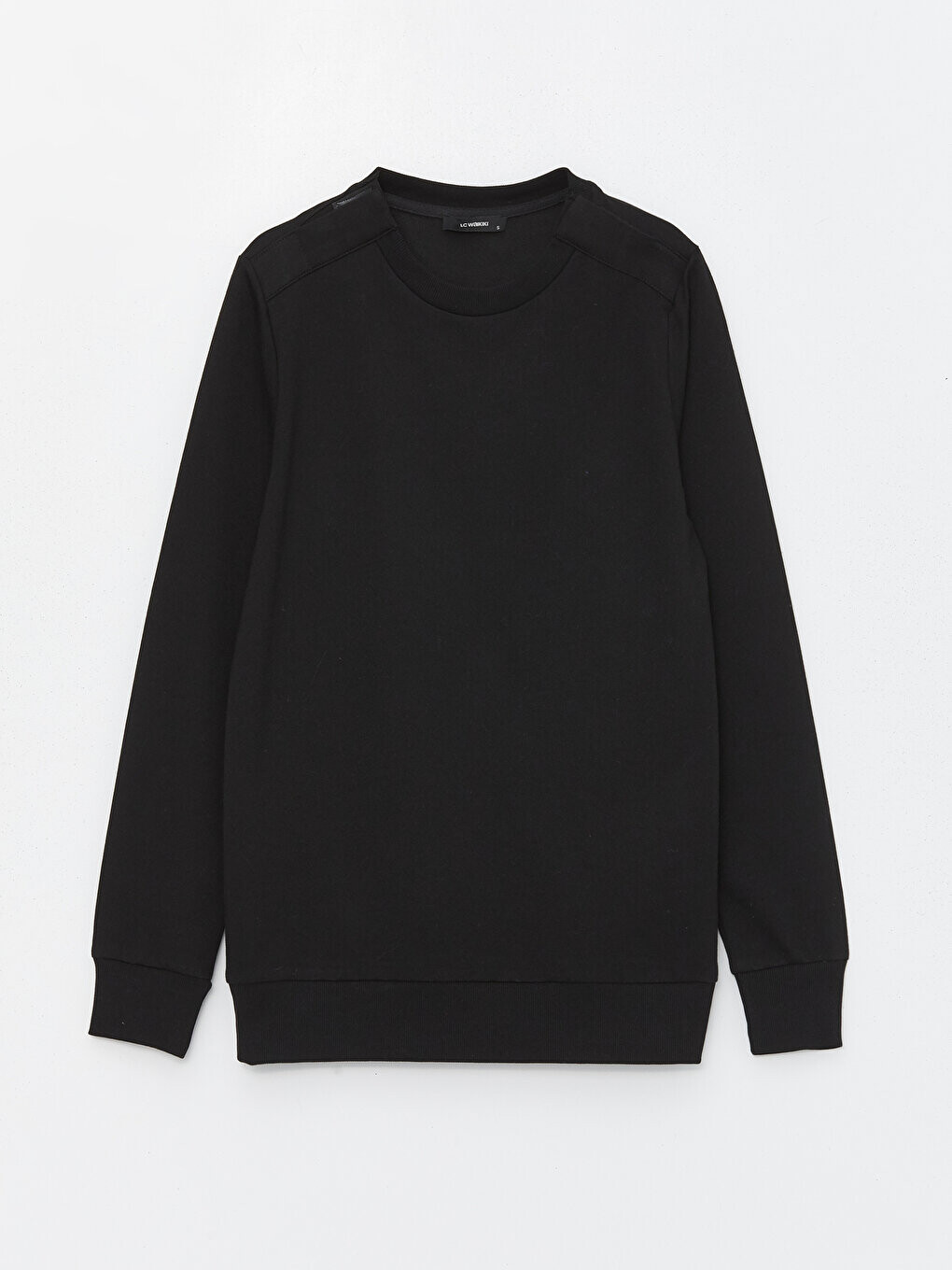 

Однотонная женская толстовка с круглым вырезом и длинными рукавами LCW Limitless, новый черный