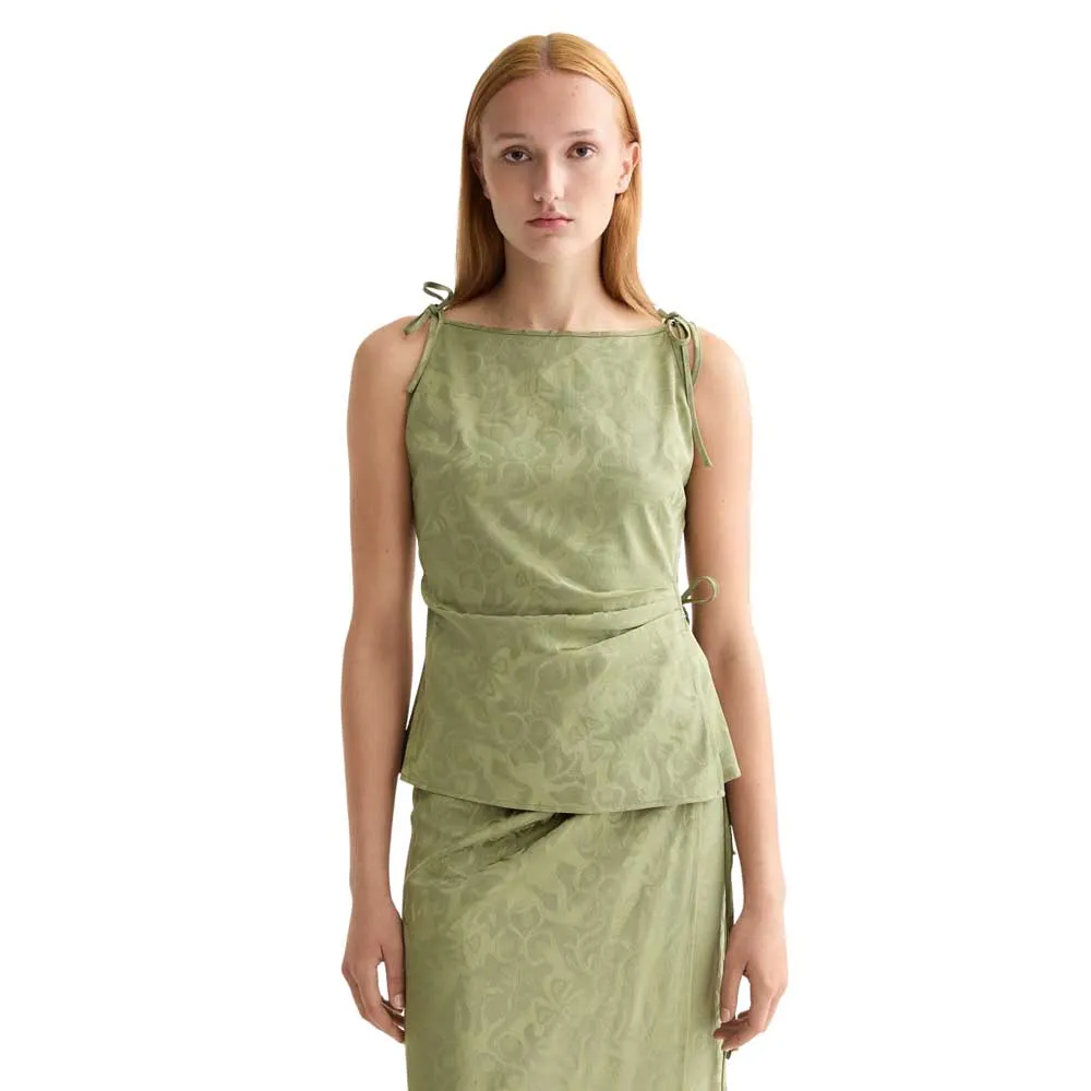 

Блузка Scotch & Soda Draped Wrap sleeveless, зеленый