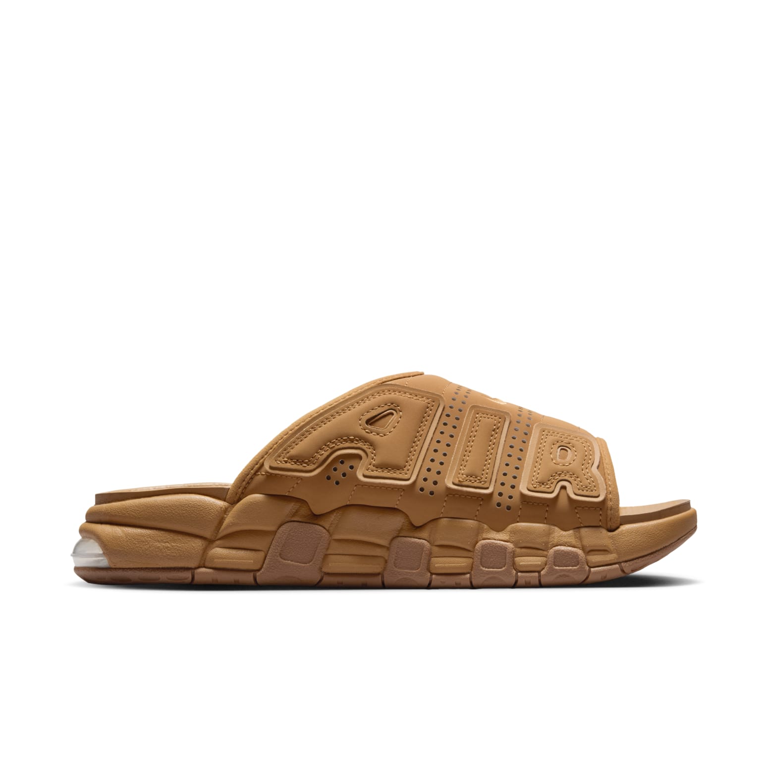 Слипоны Nike Air More Uptempo Slide 'Flax' FZ3116-200, желто-коричневый — фото 2
