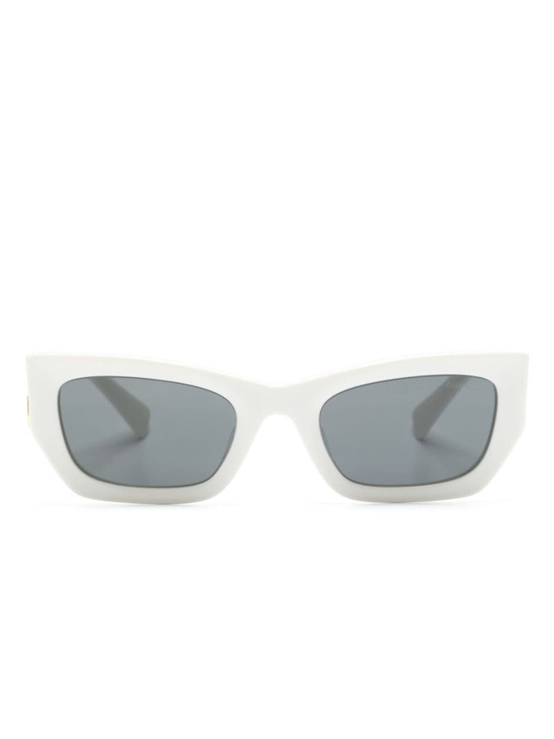 

Miu Miu Eyewear солнцезащитные очки с логотипом, белый