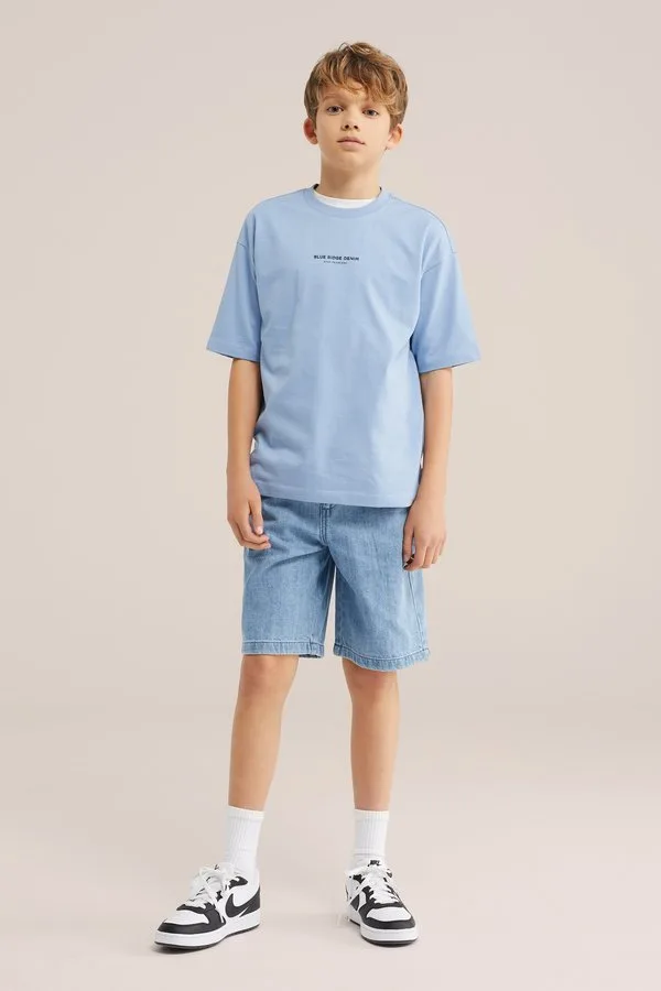Футболка с принтом «голубой хребет» We Fashion, Light Blue — фото 2