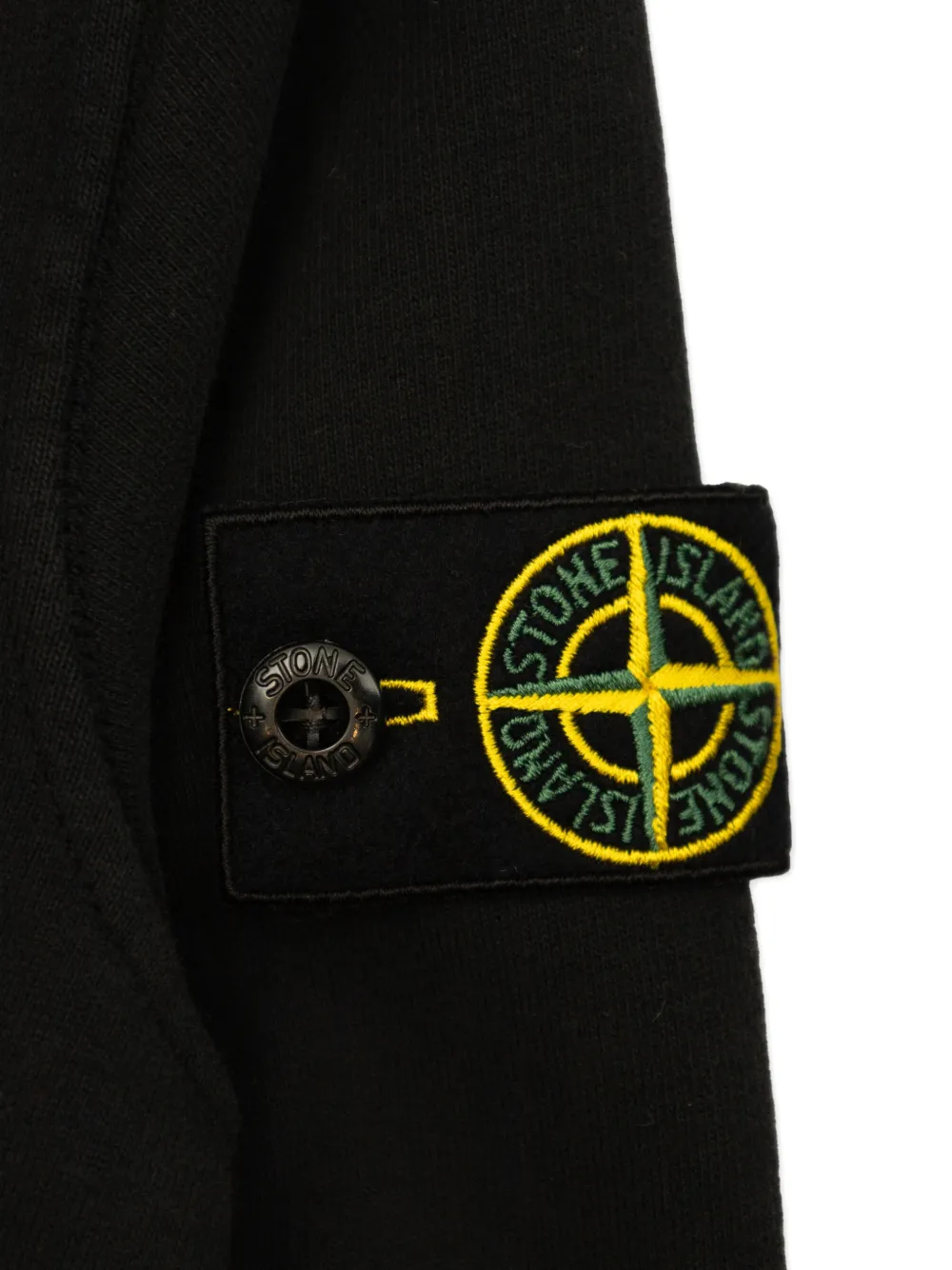 Толстовка с нагрудным карманом Stone Island Junior, черный — фото 3