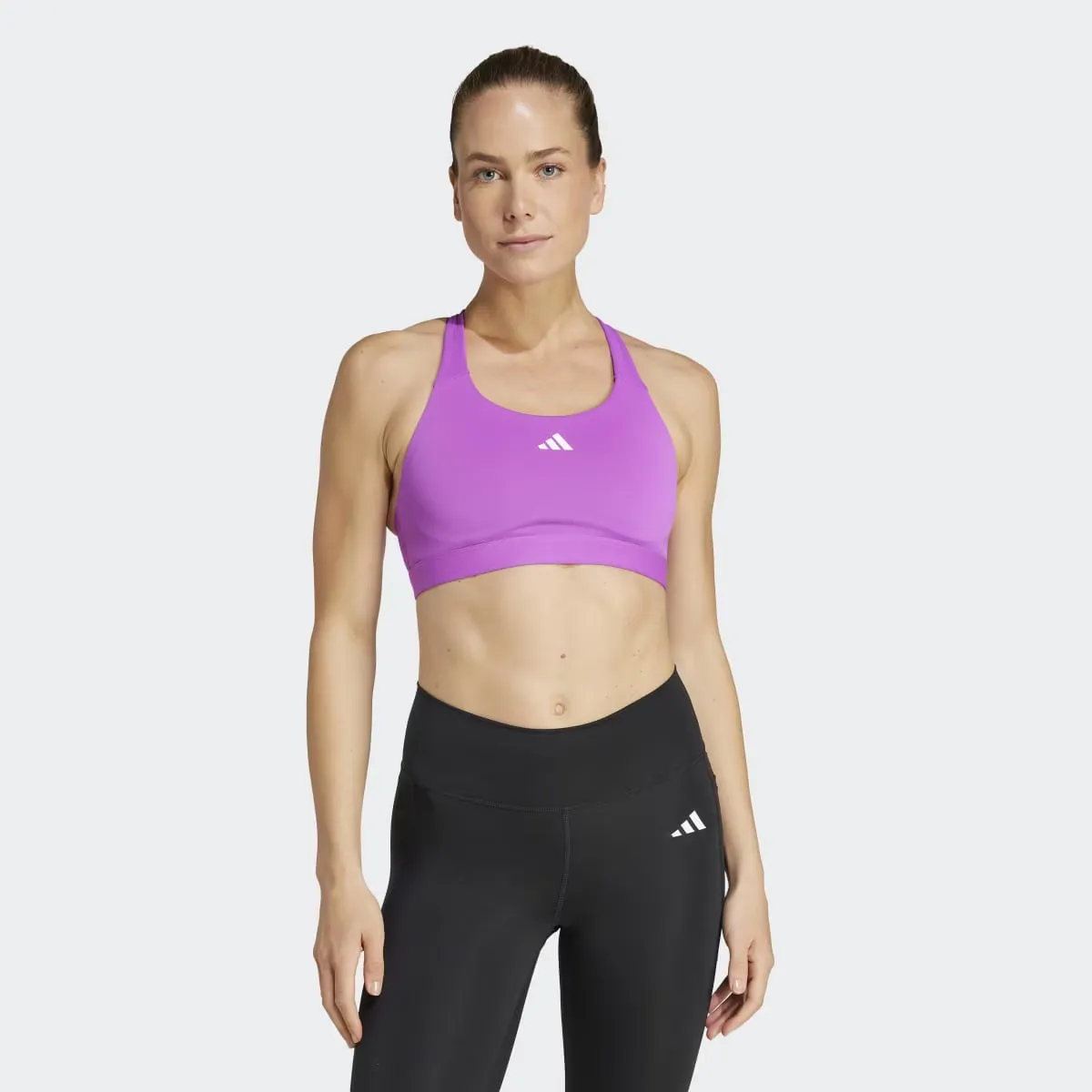 

Женский спортивный бюстгальтер Adidas TLRDREACT Training High-Support, цвет Violeta