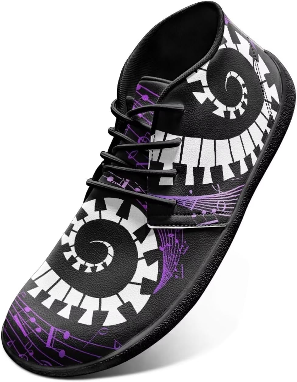 

Ботинки с широкой носочной частью, кроссовки с нотами для женщин и мужчин, модные шнурованные туфли с нулевым перепадом подошвы, минималистичная обувь Chririnla, Cartoon Piano Key