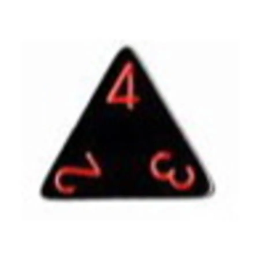 

d4 16 мм Черный с красным (2), Dice - Opaque - Assorted (Chessex)