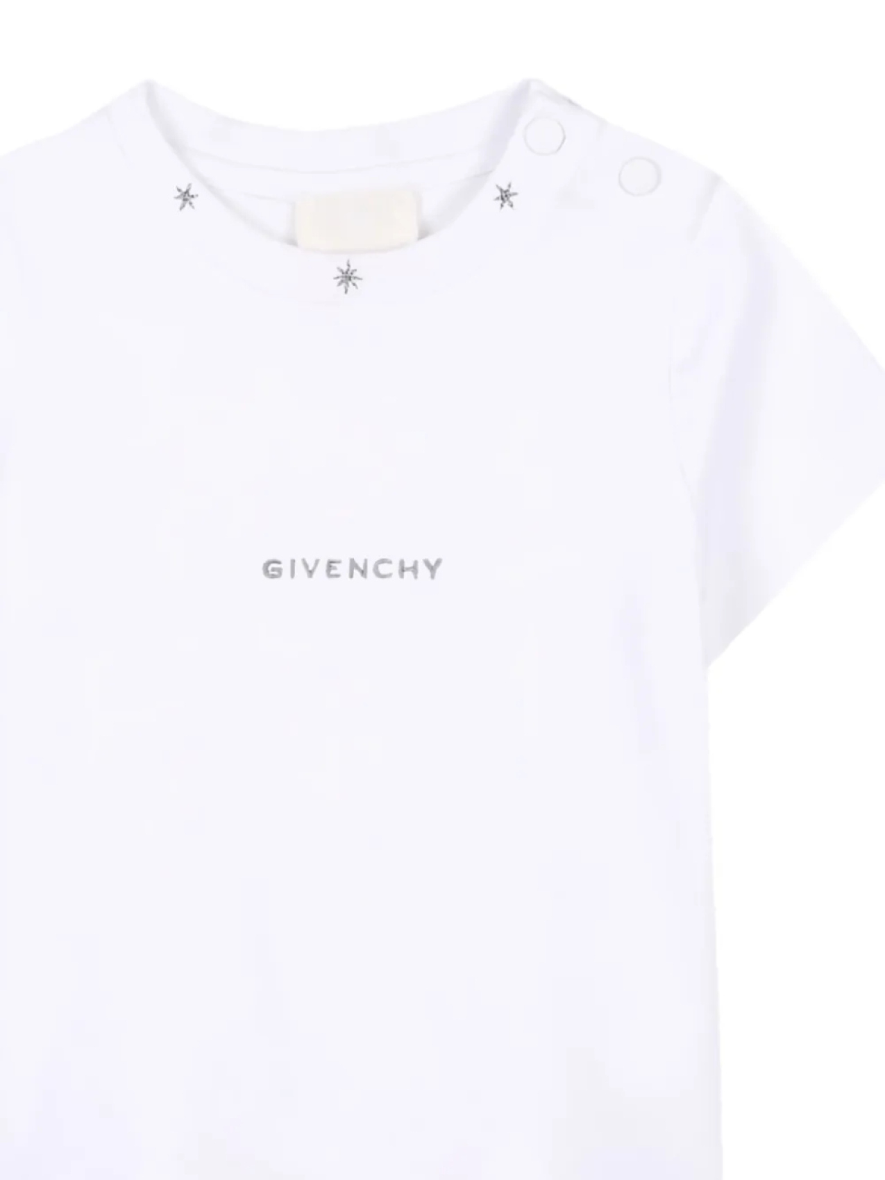 

Футболка с коротким рукавом и вышитым логотипом Givenchy Kids, белый