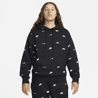 

Худи Nike Club Fleece, черный/белый