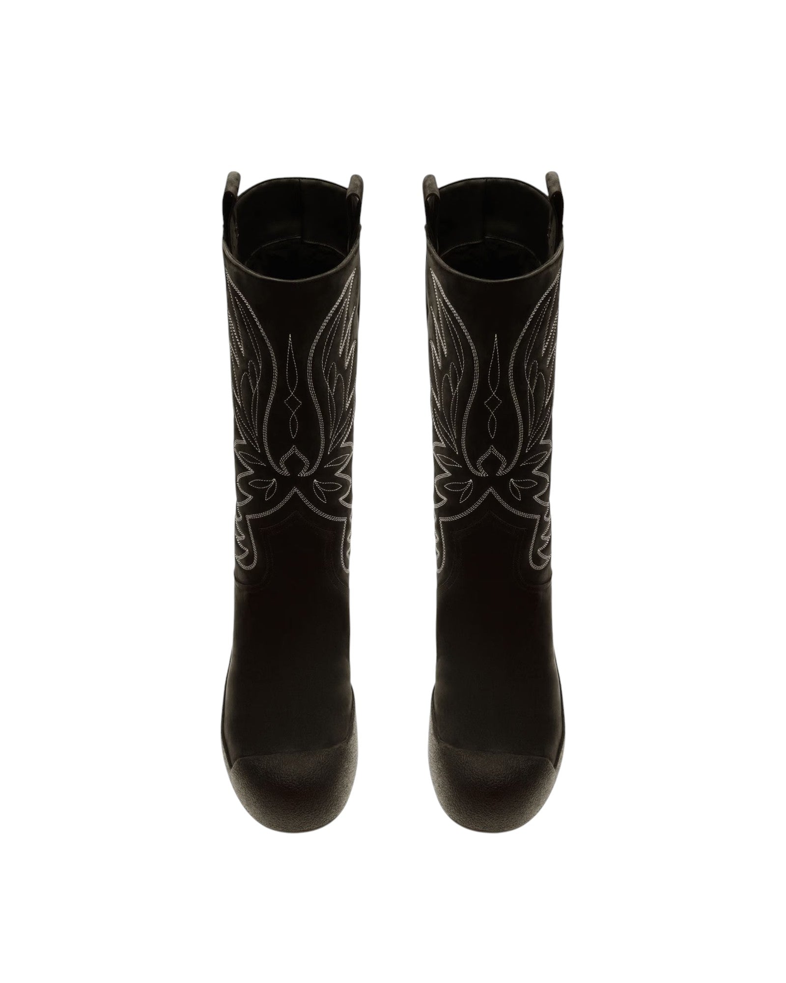 Женские черные кожаные сапоги до колена Bally Montana 6302966 — фото 3