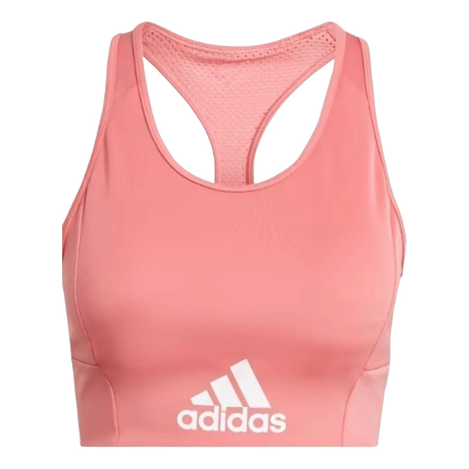 (WMNS) Спортивный бюстгальтер Adidas AEROREADY Designed 2 Move Logo Padded Sports Bra 'Pink White'