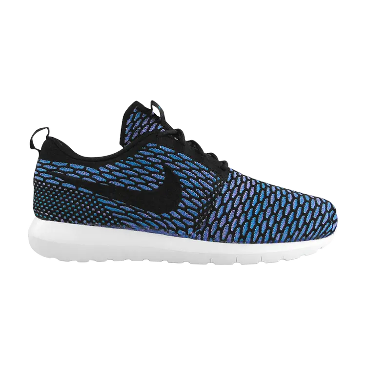 

Кроссовки Nike Flyknit Rosherun 'Black Neo Turbo', синий