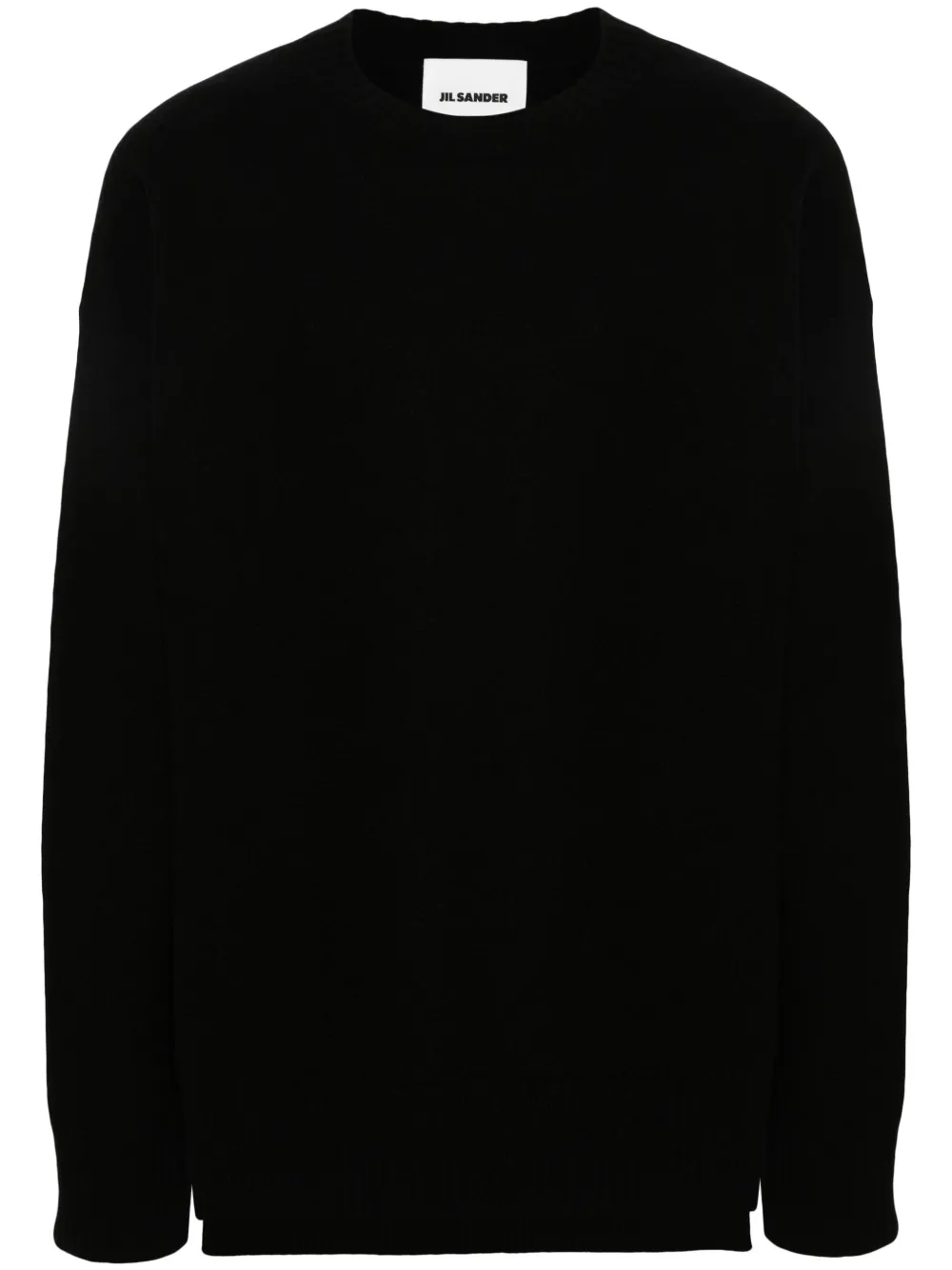 

Шерстяной джемпер с разрезами JIL SANDER, черный