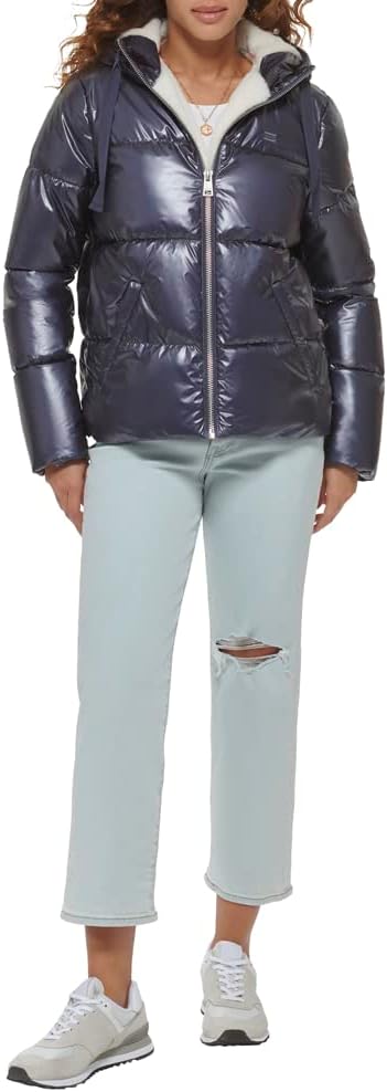 Женская куртка-пуховик Levi's Molly с подкладкой из шерпы, фиолетовый — фото 2