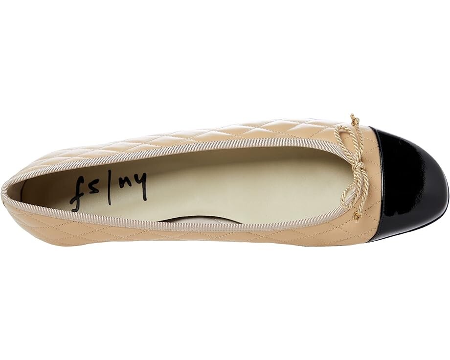 Туфли на плоской подошве French Sole PassportR Flat, цвет Black Patent/Beige Leather — фото 2