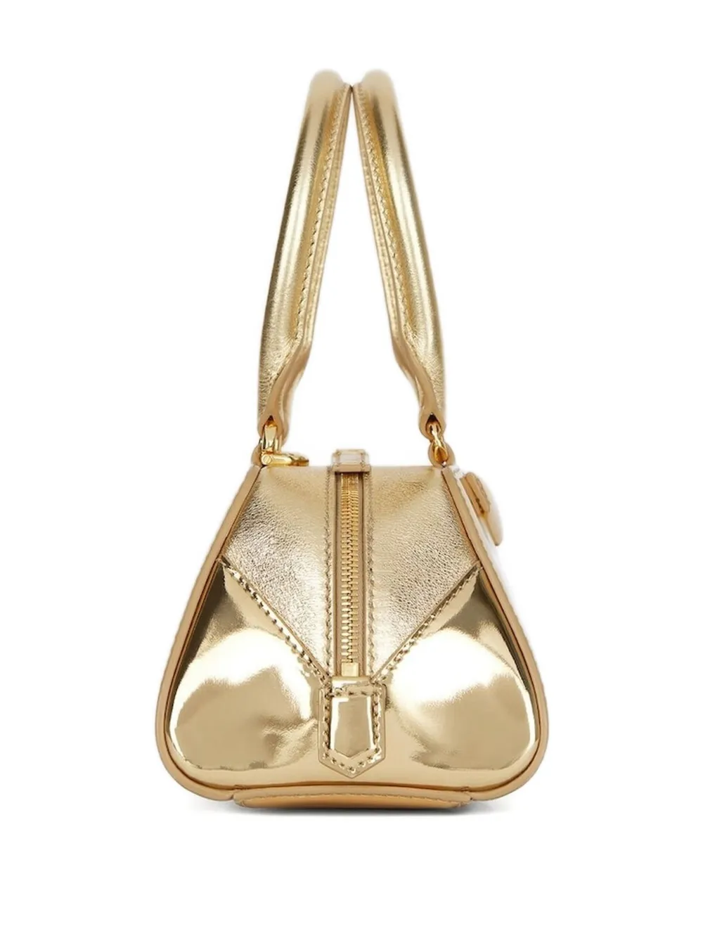 Мини-сумка-тоут Antigona East-West с металлическим покрытием Givenchy, золотой — фото 2