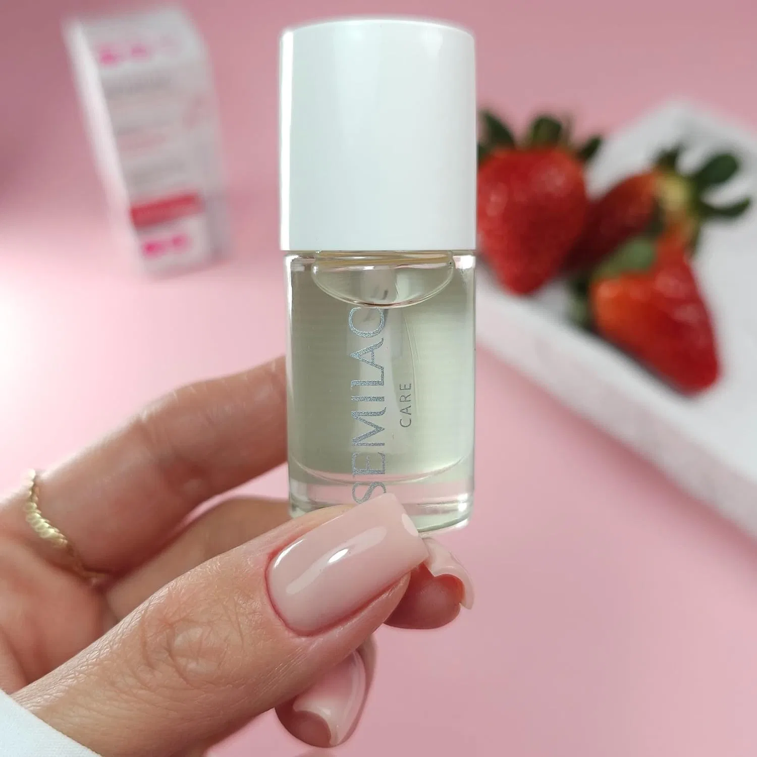 Набор Semilac Duopack: УФ-лак и масло для ногтей Semilac, 662 Rosé Gloss 7Ml & Nail Oil Strawberry Vanilla 7Ml — фото 3
