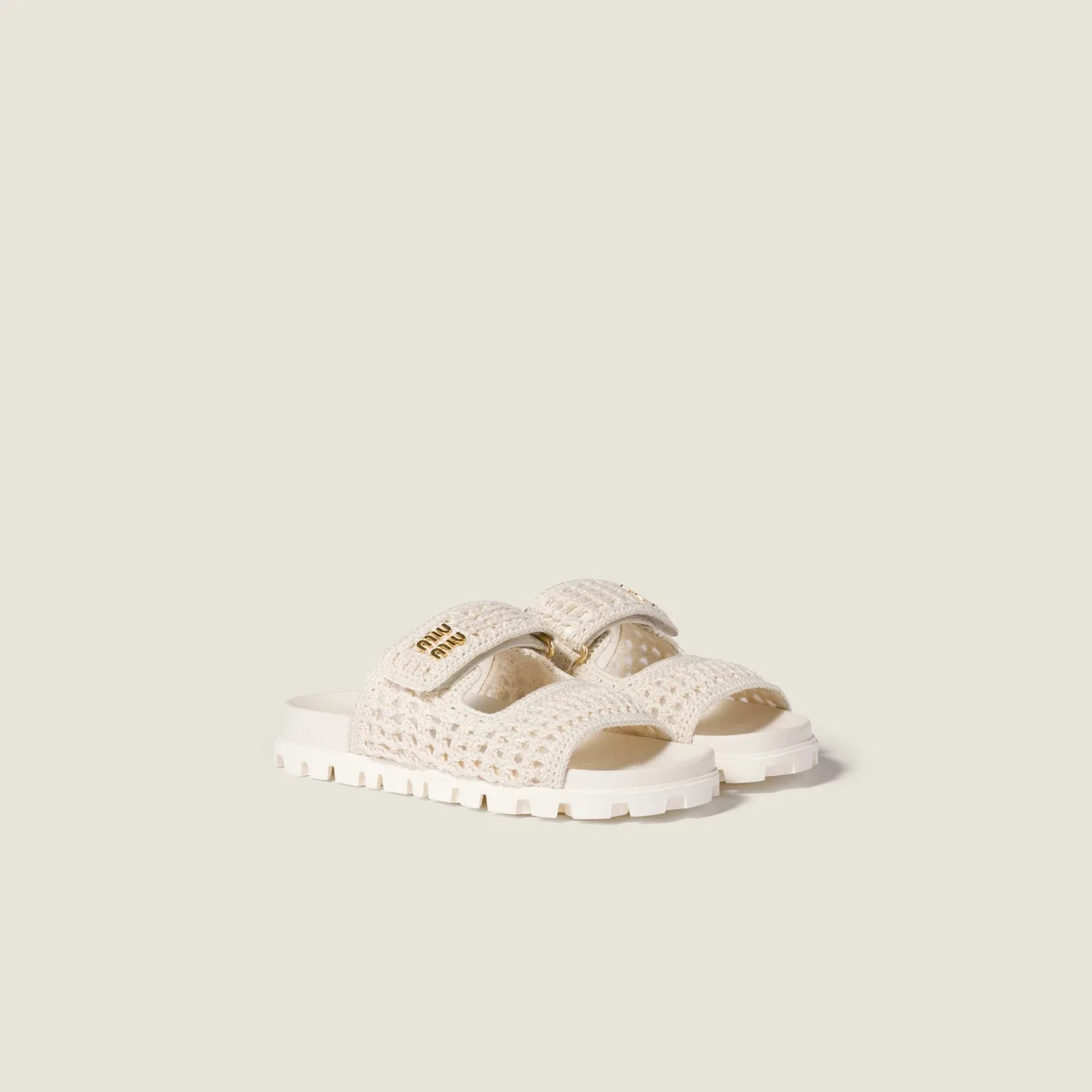 Вязаные сандалии MIU MIU, синий