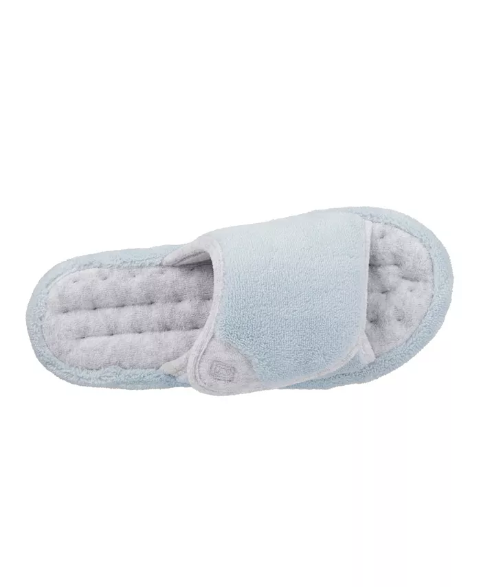Женские тапочки-кроксы Microterry Spa Slide Clog Isotoner Signature, синий — фото 3