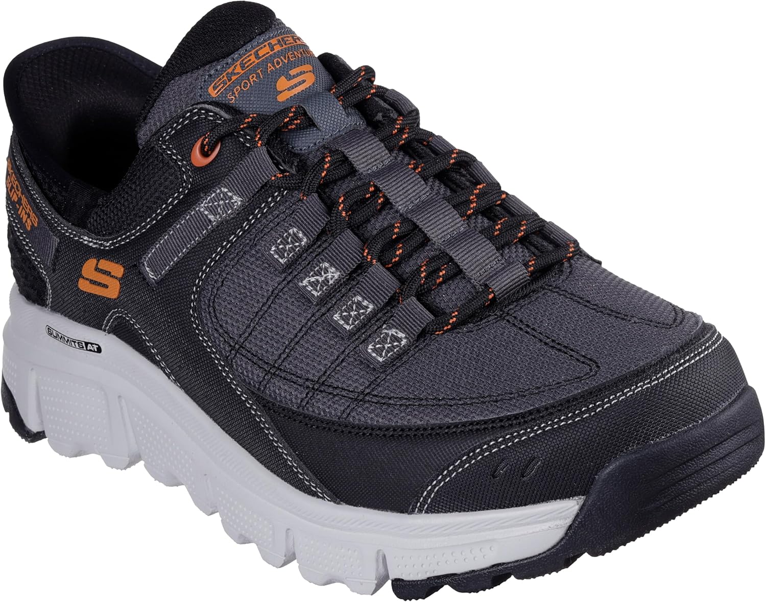 Мужские кроссовки Skechers Summits Hands Free Slip-in, оранжевый/серый — фото 4