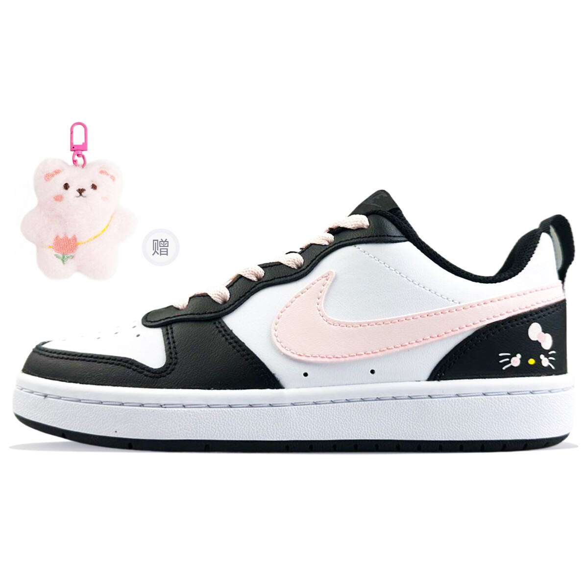 

Кроссовки Nike Court Borough Skateboard Shoes Women's Low-Top Pink, Черный, Кроссовки Nike Court Borough Skateboard Shoes Women's Low-Top Pink