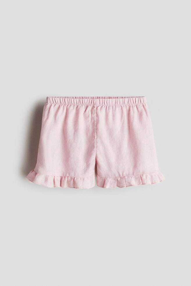 

Льняные шорты с воланами H&M, розовый
