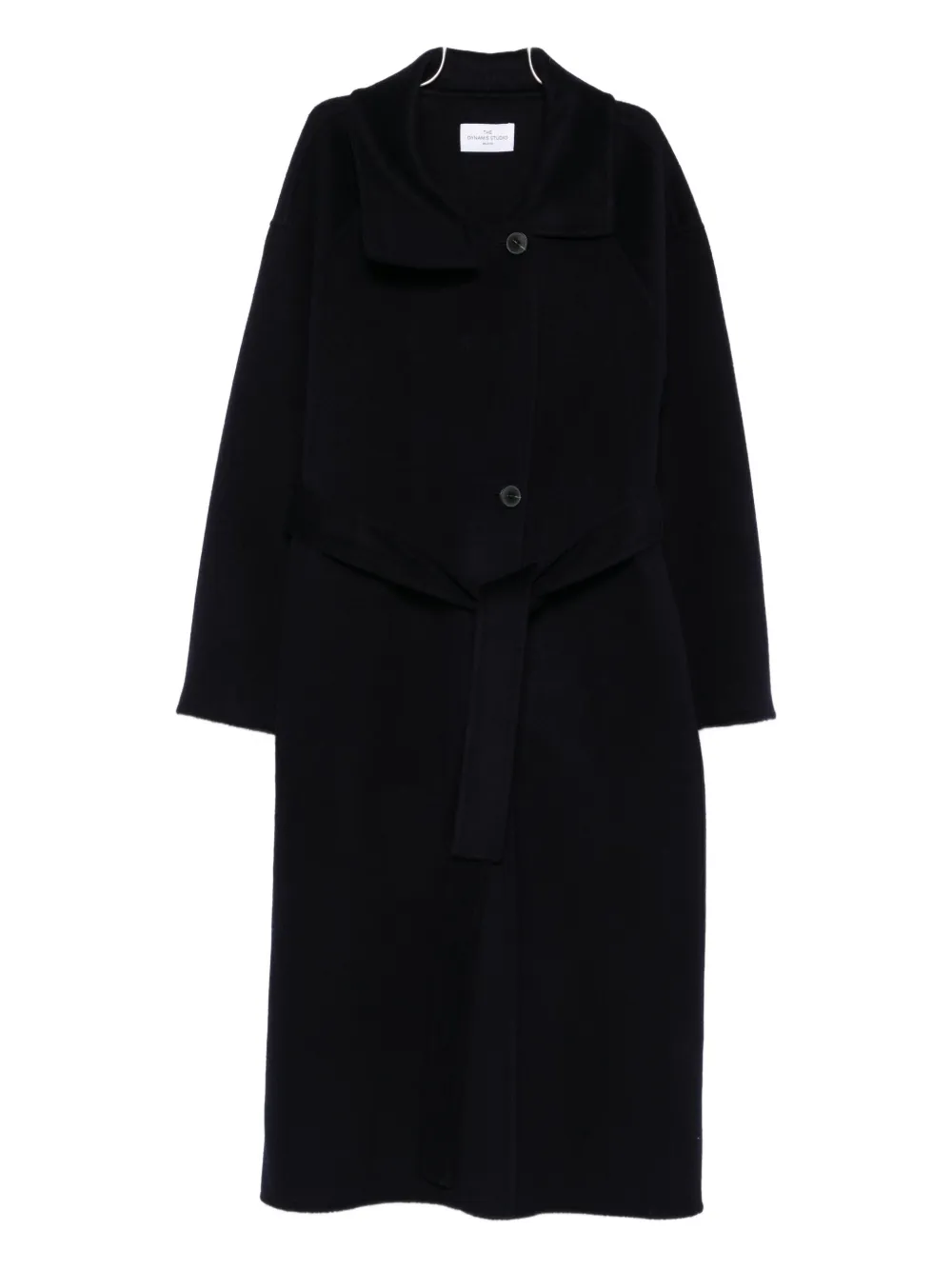 

Шерстяное пальто с поясом THE DYNAMIS STUDIO, синий