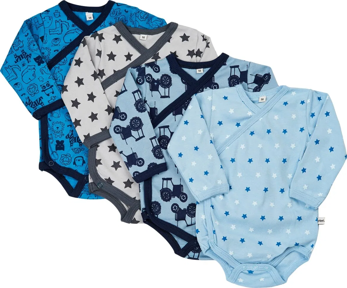 Боди детский с принтом, Pippi Babywear, синий