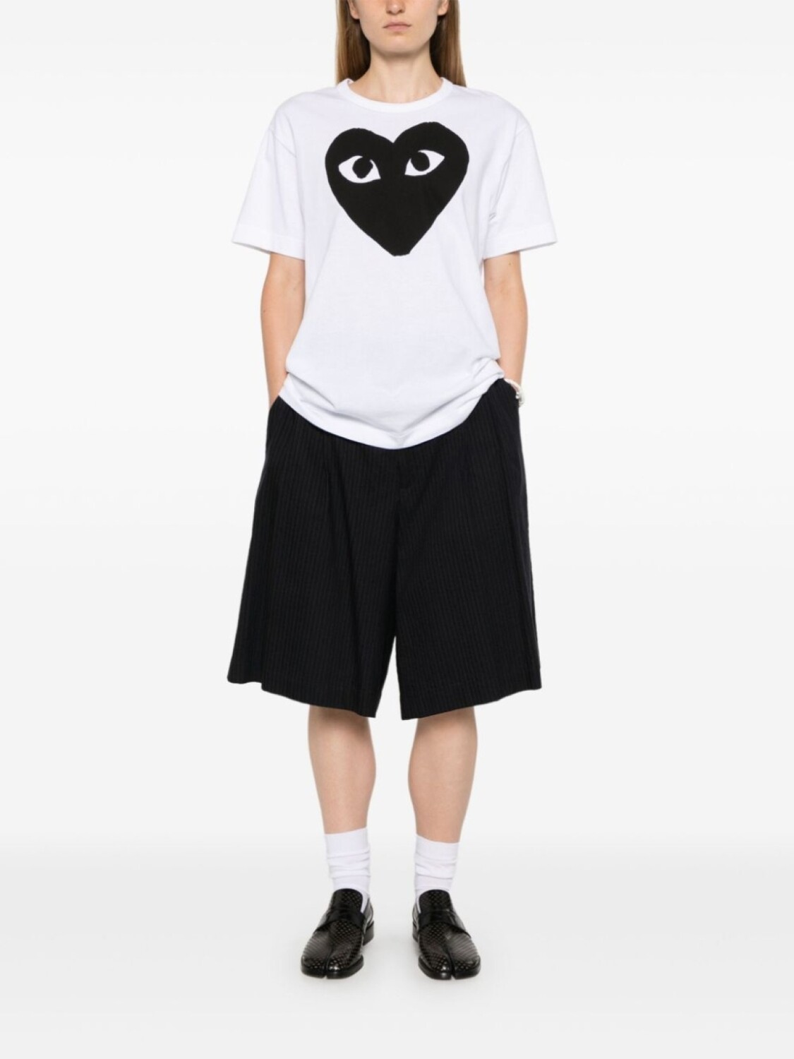 Comme Des Garçons Play футболка с принтом, белый — фото 2