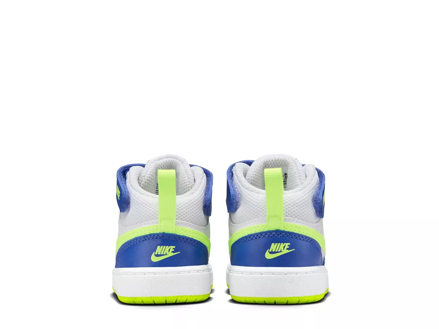 Кроссовки Court Borough Mid 2 - детские Nike, White/Green/Blue — фото 2