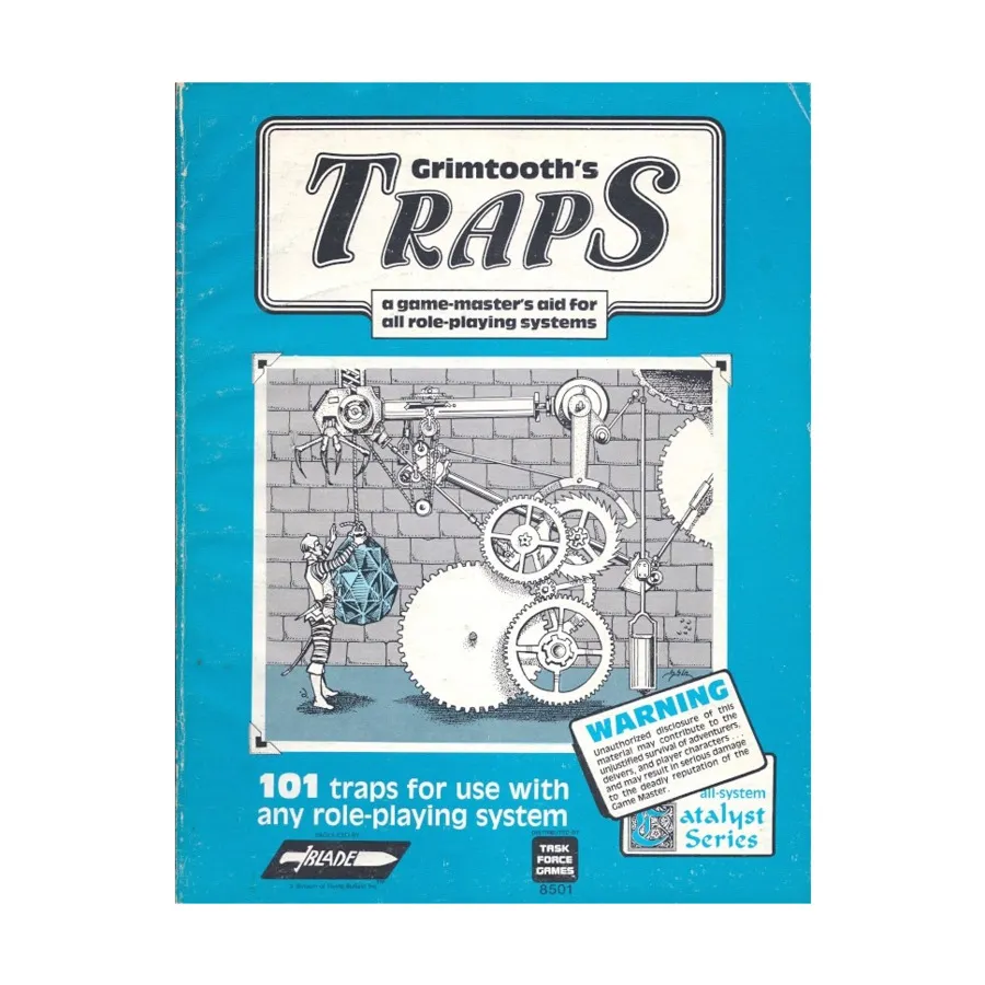 

Grimtooth's Traps (UK Edition), Fantasy Supplements (Flying Buffalo), мягкая обложка