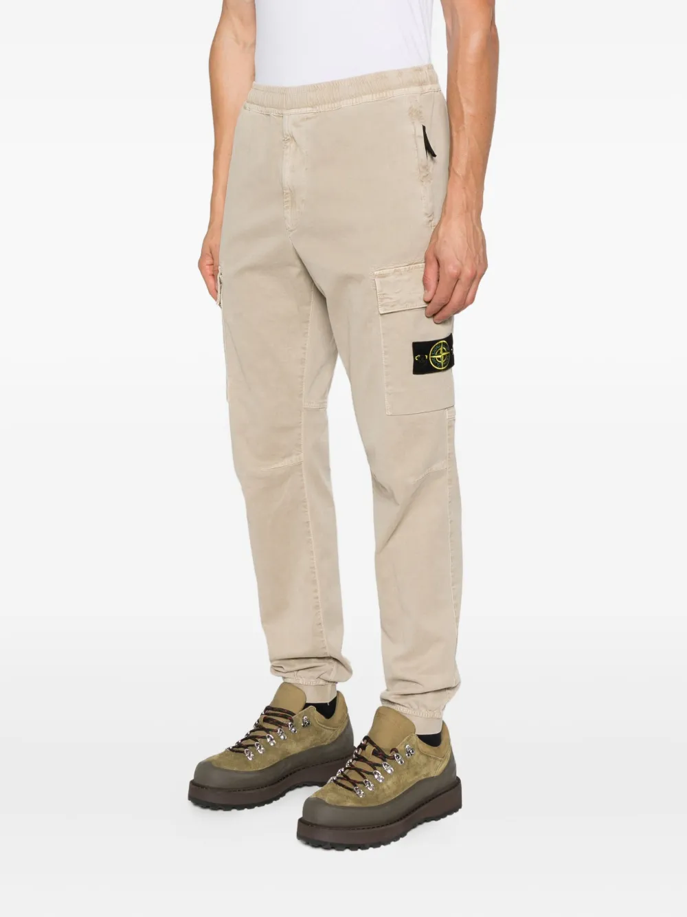 Брюки карго с накладными карманами Stone Island, нейтральный — фото 3