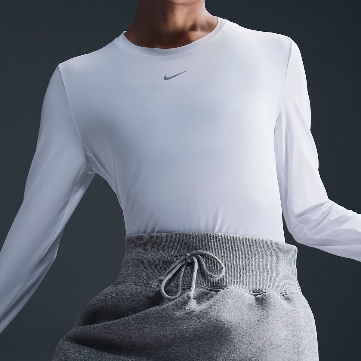 Классическая футболка с длинным рукавом Dri-Fit Nike, мультиколор — фото 3