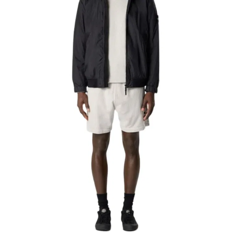Шорты Logo Patch Old Effect STONE ISLAND, Pearl Gray — фото 4