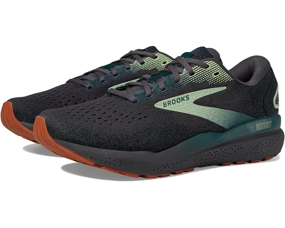 

Кроссовки Brooks Ghost 16, цвет Blackened Pearl/June Bug/Green