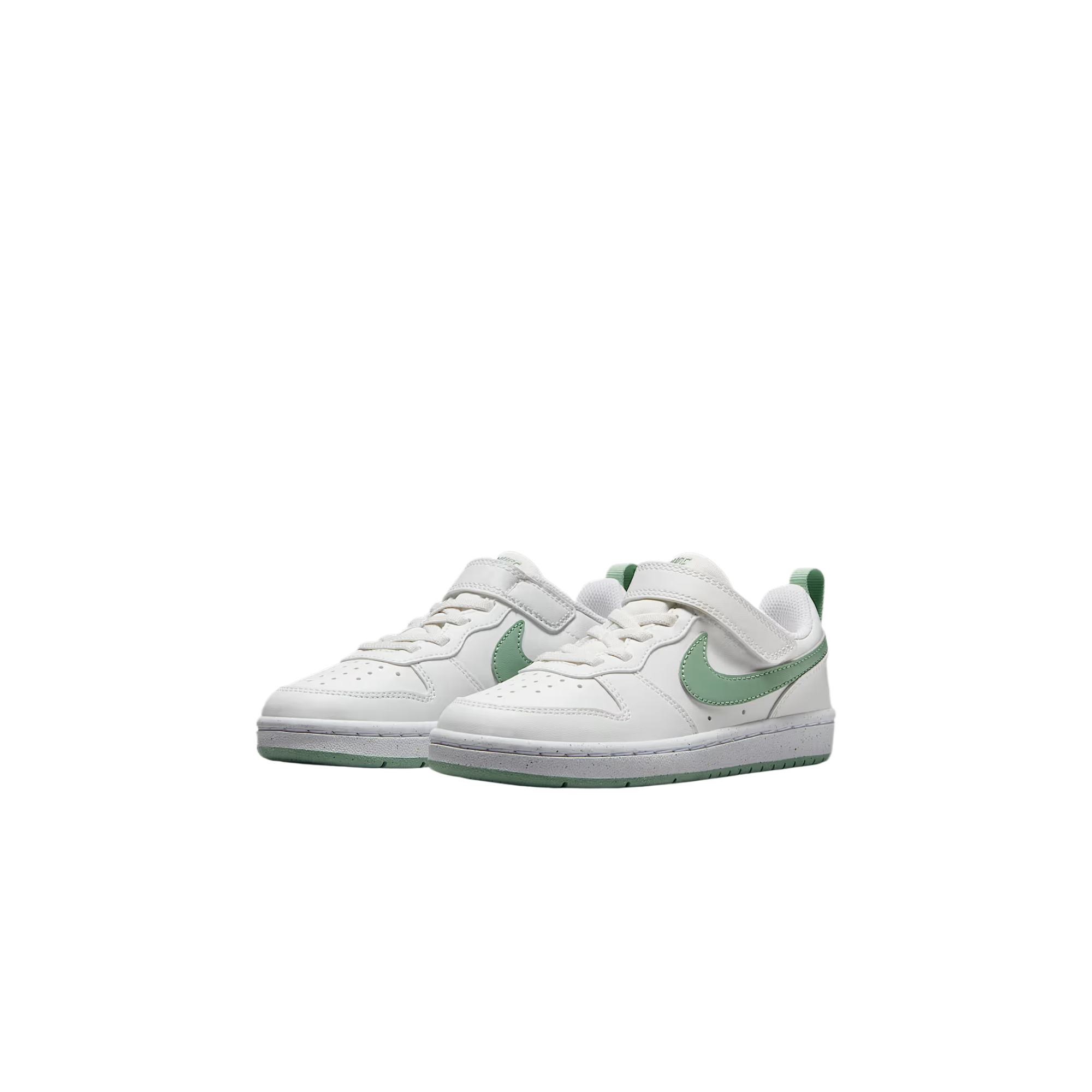 Nike Детские нескользящие низкие кроссовки для скейтбординга белого, серого, зеленого цвета для детей от 3 до 7 лет — фото 3