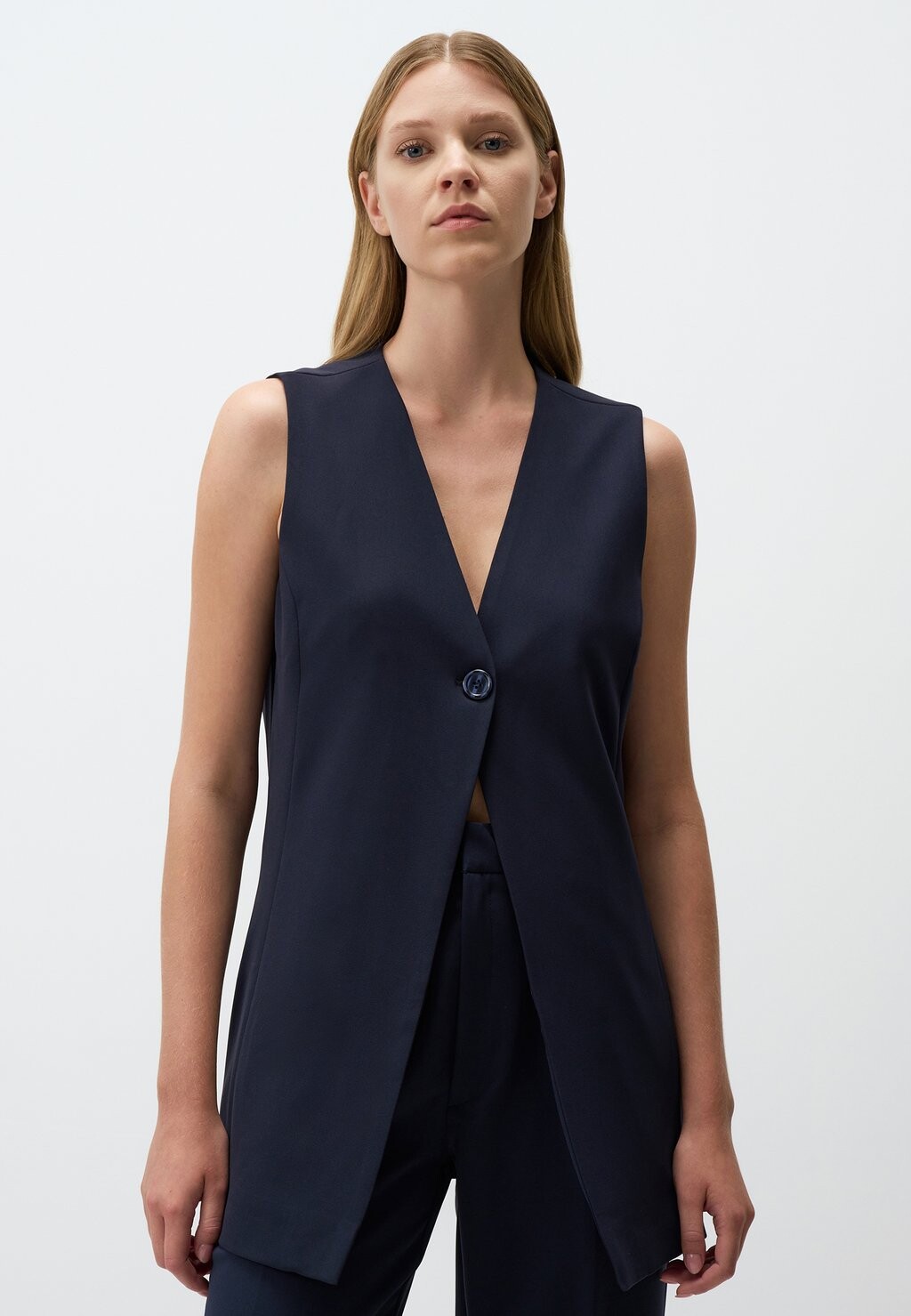 

Жилет BUTTON DETAILED V-NECK SLEEVELESS Jimmy Key, темно-синий
