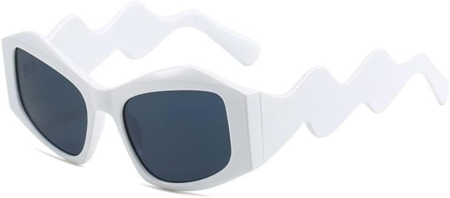 

Винтажные солнцезащитные очки «кошачий глаз» для женщин, модные элегантные солнцезащитные очки для мужчин, стильные очки с геометрическим волнообразным рисунком MTZJH, C7