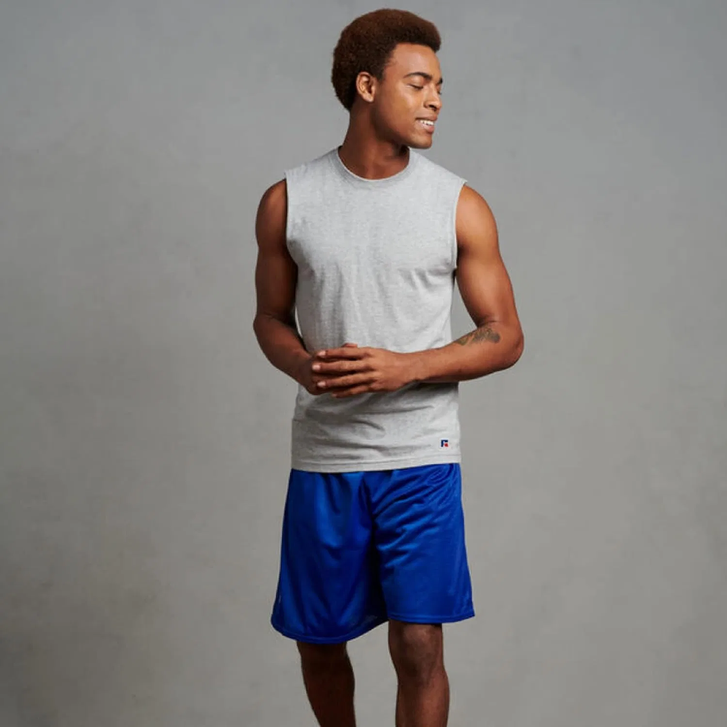 Детские сетчатые шорты Russell Athletic Big Boys' Youth, Royal — фото 2