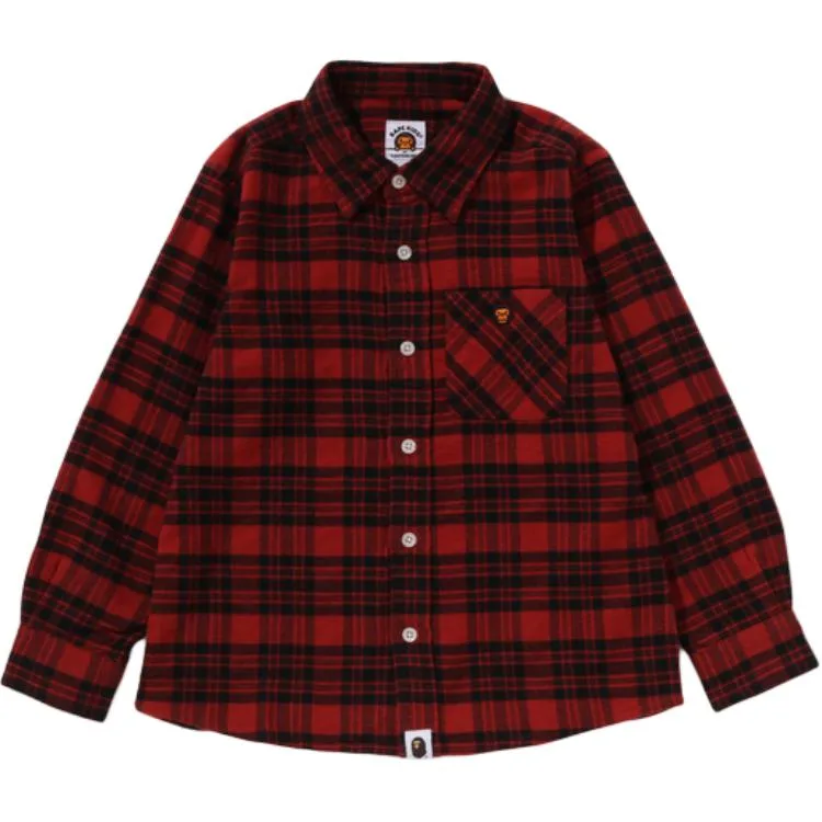 Рубашка FW25 для детей 3-7 лет A BATHING APE, Red RDX