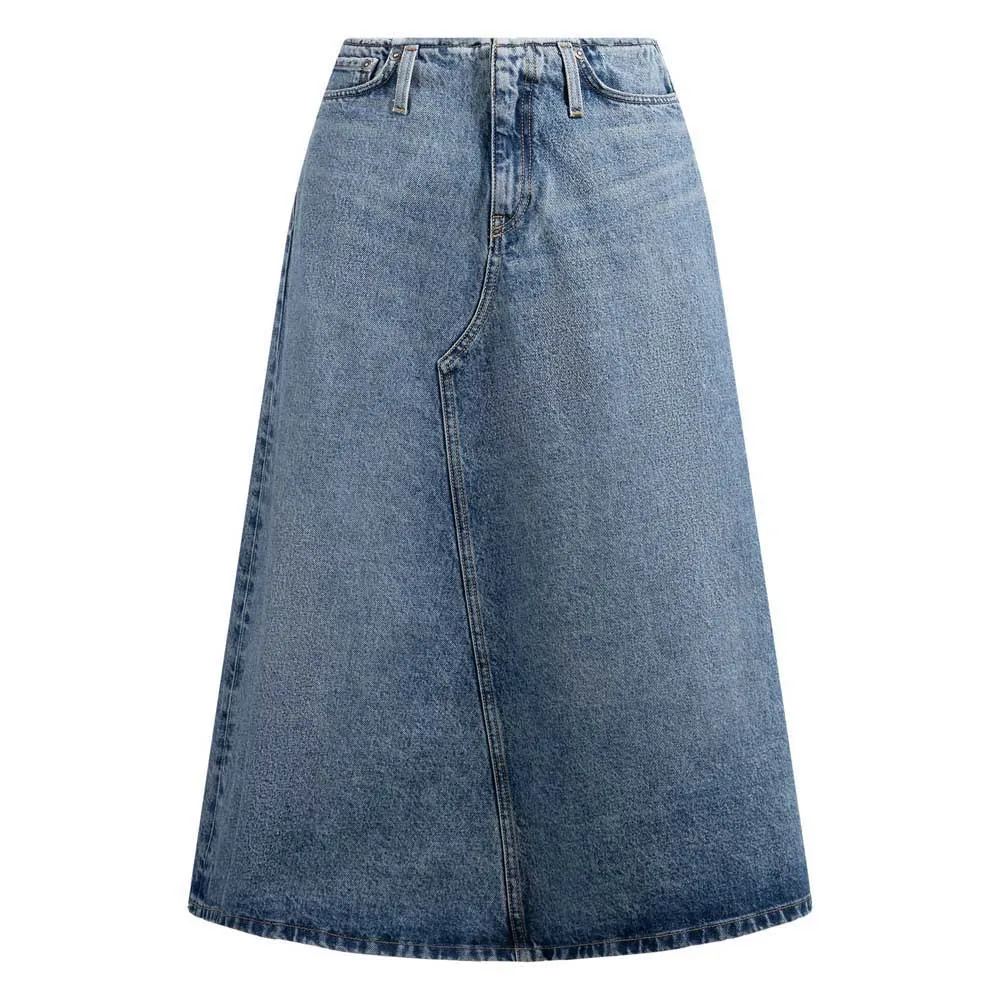 

Юбка HUGO Gems 10266024 01 denim skirt, синий