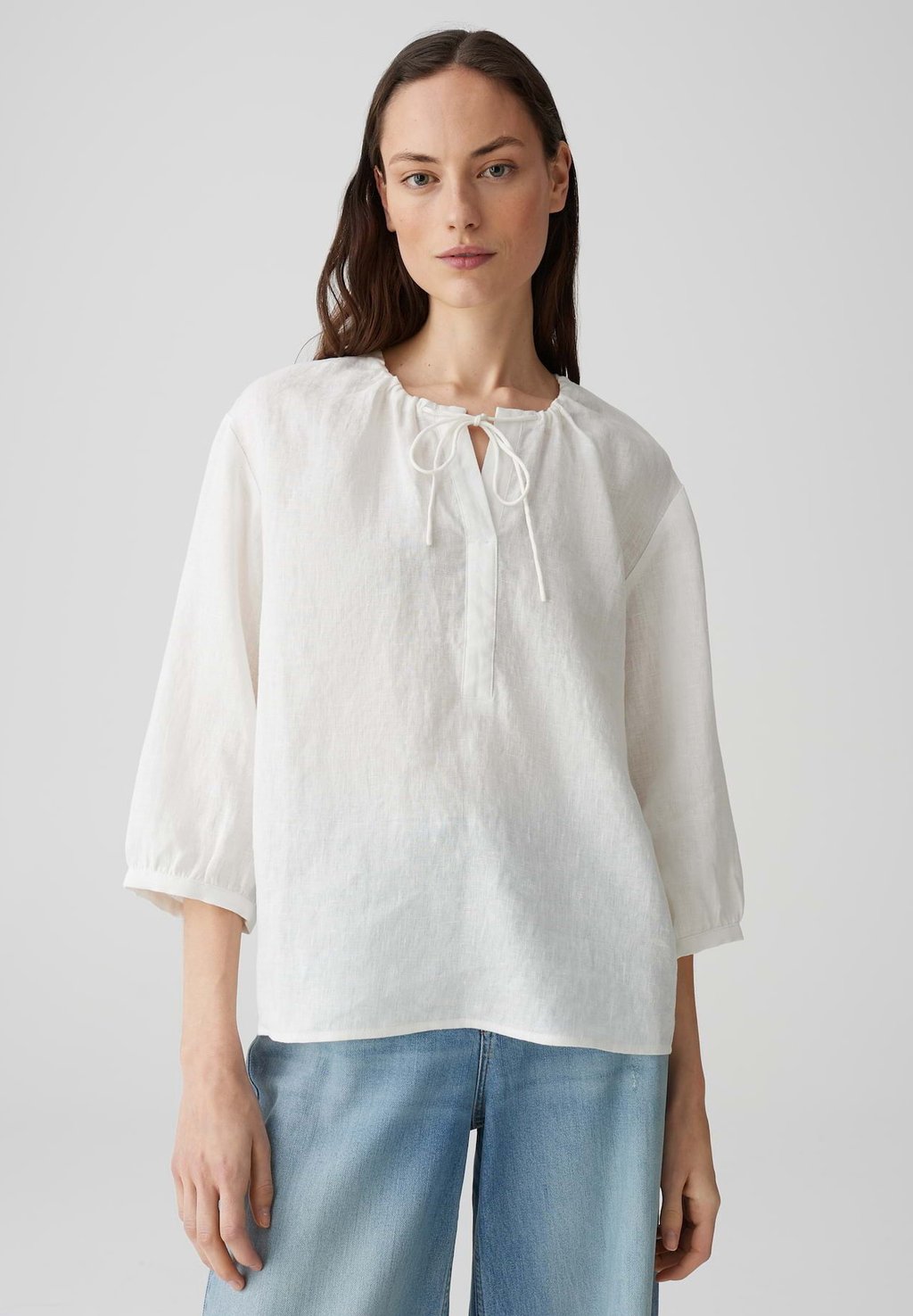 

Блуза RELAXED FIT OVERCUT 3/4 SLEEVE OPUS, белый