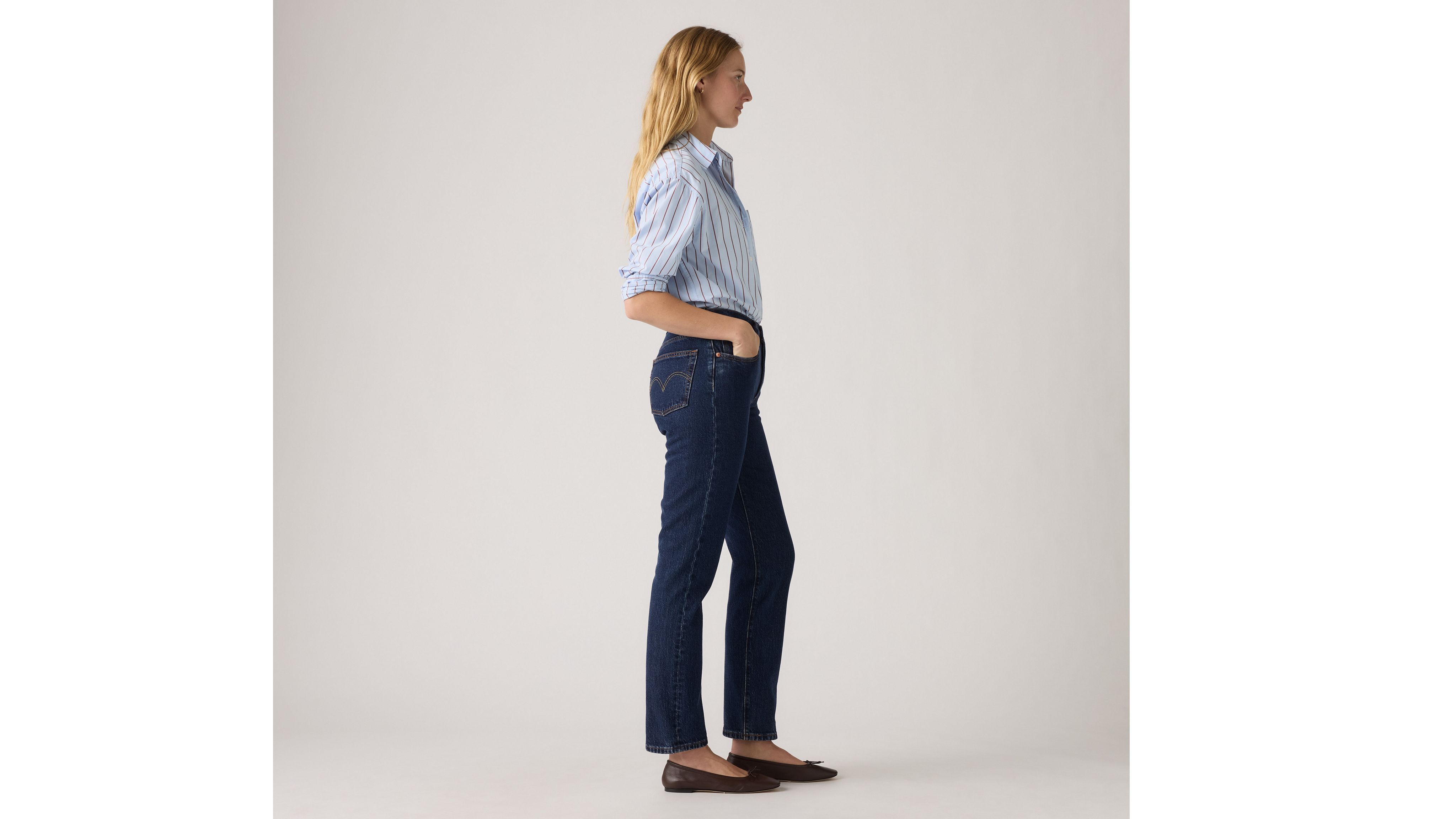 Женские джинсы 501 Original Fit Levi's, Salsa Stonewash - Dark Wash — фото 4