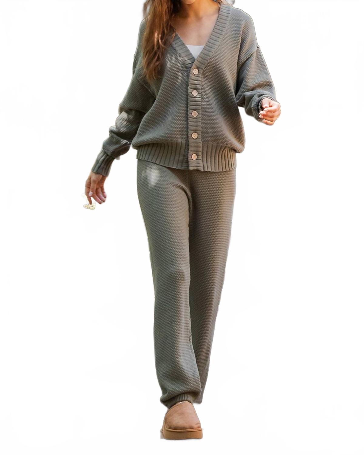 

Тиган Вязаные Джоггеры в Мягком Мхе RAE MODE, Soft Moss