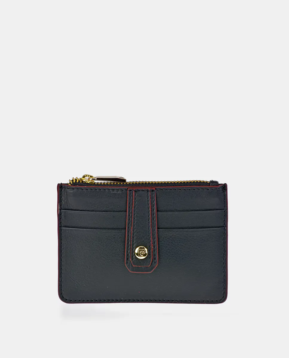 

Женский кошелек для карт из черной кожи Pierre Cardin, чёрный