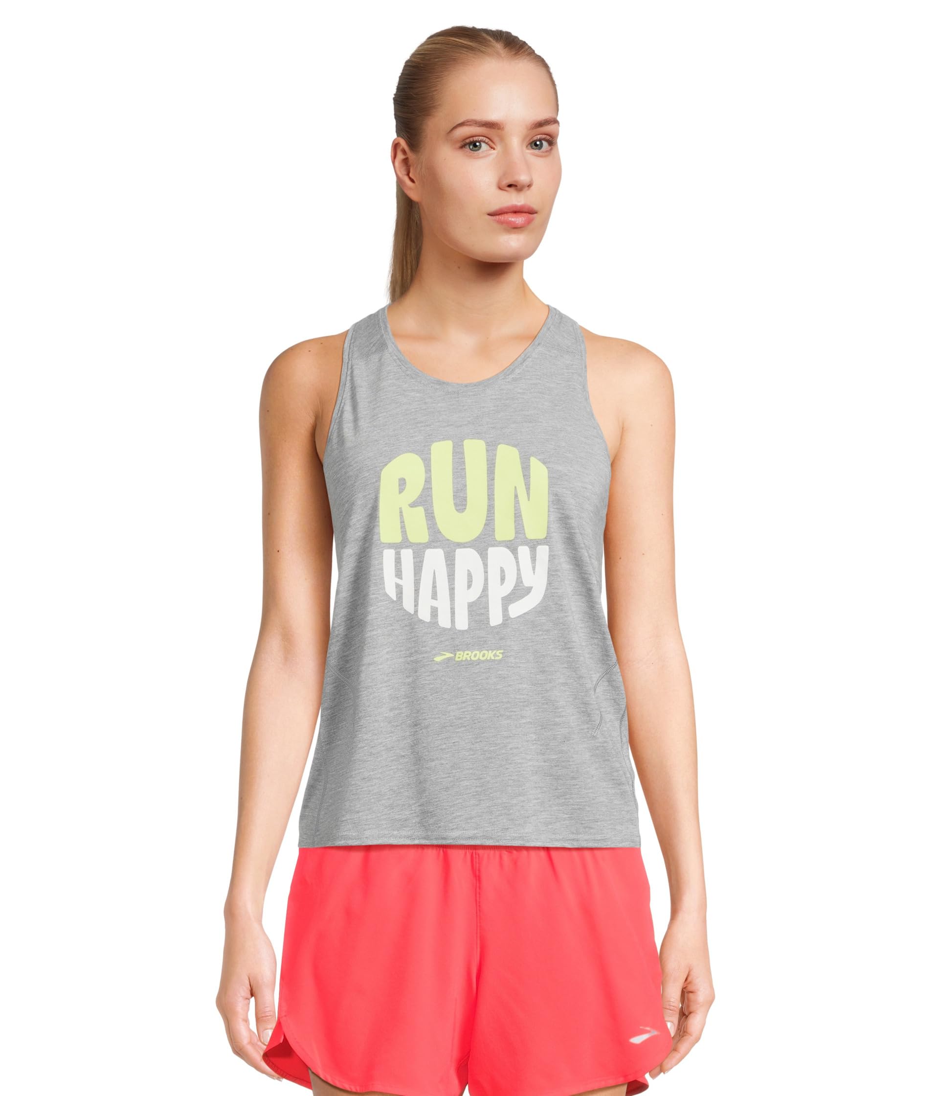 

Топ Brooks Distance Tank 3.0, Heather Ash/Run Happy