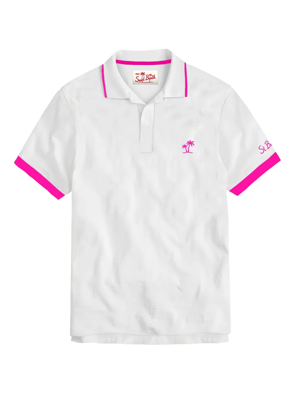 

Рубашка поло с вышивкой Mc2 Saint Barth, белый