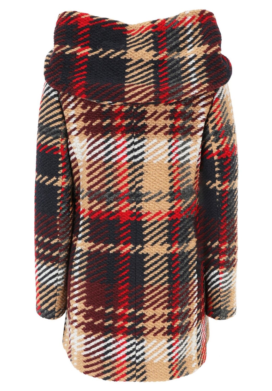 

Короткое пальто с капюшоном AMBER & JUNE, цвет Dark Blue/red