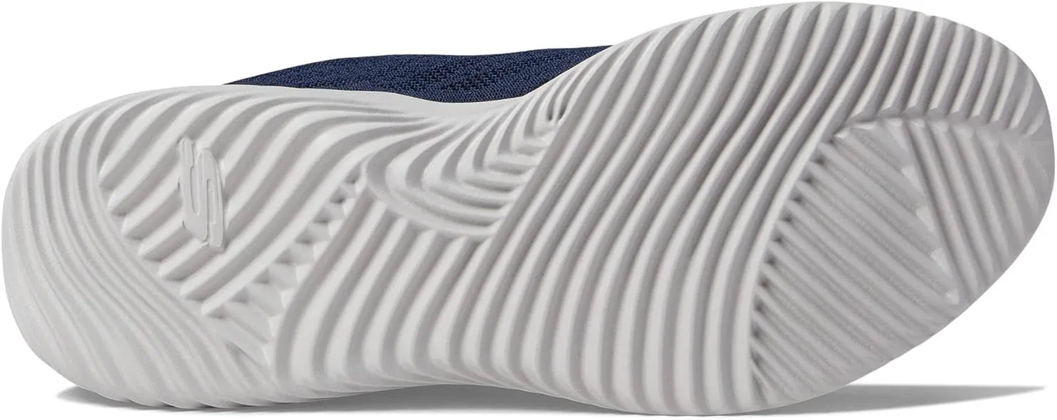 Мужские кроссовки Skechers с внутренним протектором, Navy Knit Synthetic Red Trim — фото 4